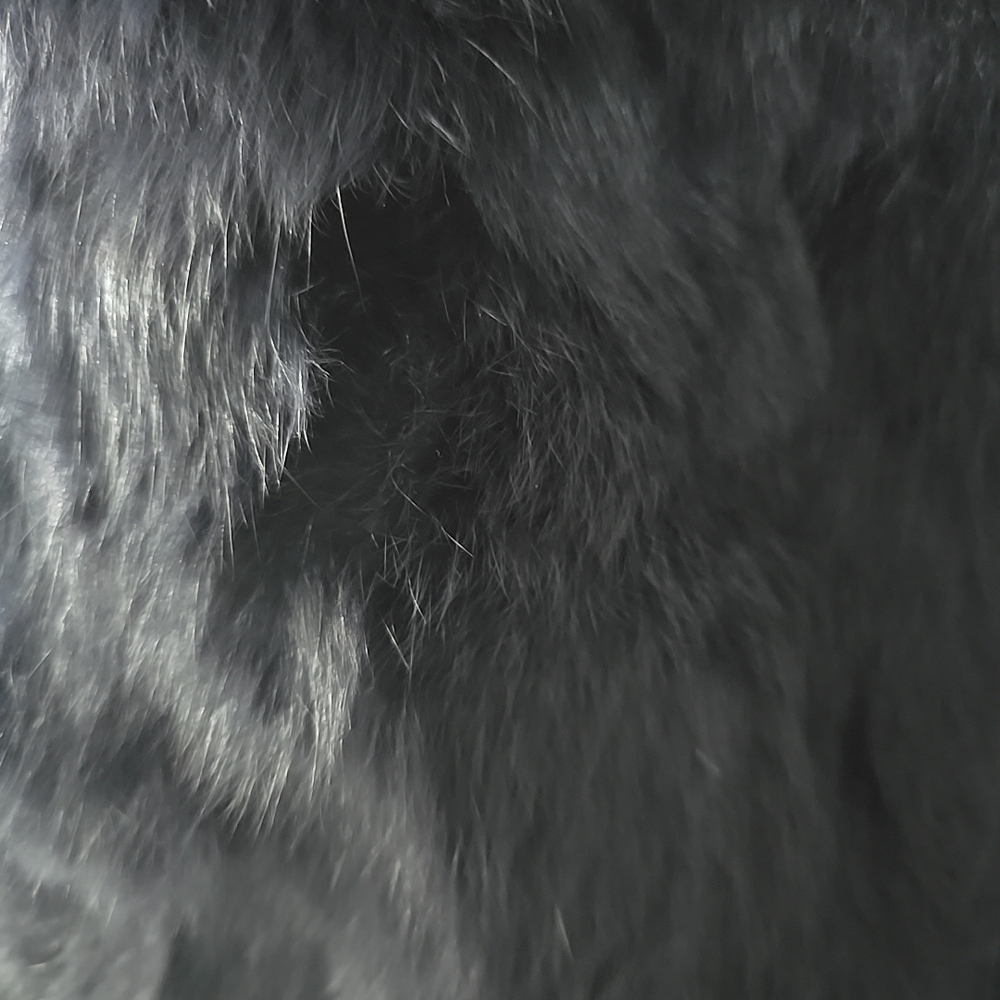 Pologeorgis Vest Womens Medium Black Dyed Real Rabbit Fur Full Zip Soft Winter - Picture 6 of 6